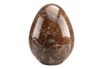 Chocolate egg isolated on transparent background