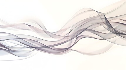 Fototapeta premium Flowing Abstract Wave Pattern - Elegant Digital Art with Fluid Dynamic Curves and Lines