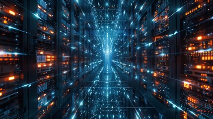 A detailed image of a data lake architecture showcasing the storage and management of vast amounts of unstructured data.