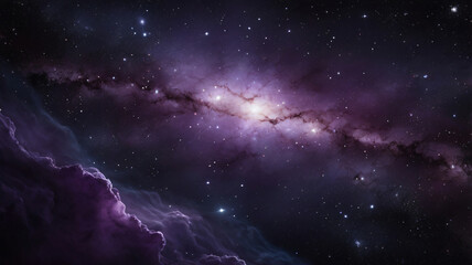 Endless universe with stars and galaxies in outer space. Cosmos art. Cosmic background, copy space
