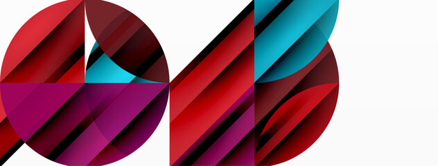 Circles and round shapes geometric minimal background