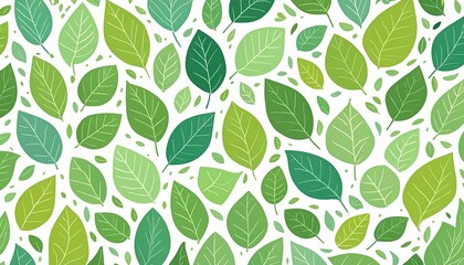 seamless pattern with green leaves