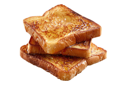 French toast isolated on transparent background