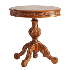 Vintage wooden table with ornate carvings