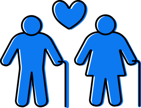 Happy Grandma and grandpa partner Icon