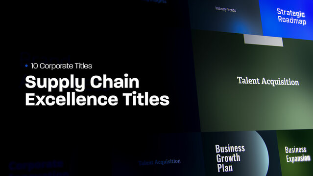 Supply Chain Excellence Titles | 10 Motion Titles with Control Panels