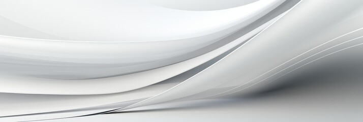 Abstract White Curved Shapes