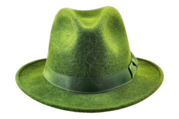 Green hat isolated on transparent background