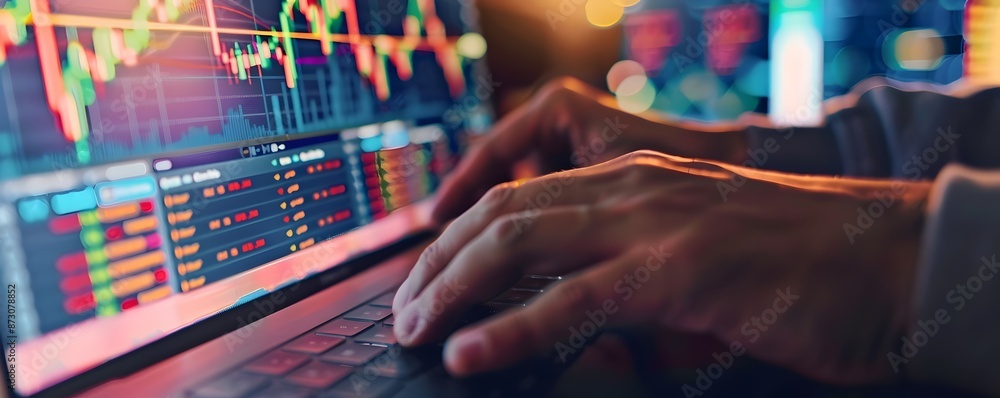 Aufkleber hands coding market app for financial trading and investment analysis