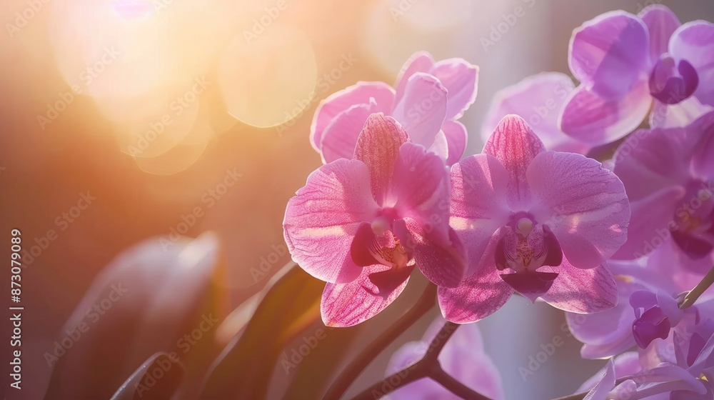 Canvas Prints Uncommon large purple velvet orchid of Big Lip phalaenopsis genus on light background Indoor floral decoration