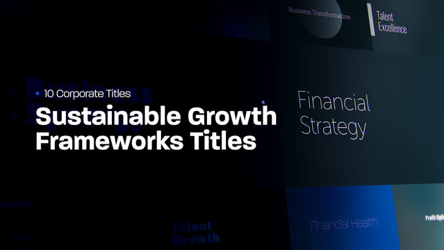 Sustainable Growth Frameworks Titles | 10 Motion Titles with Control Panels
