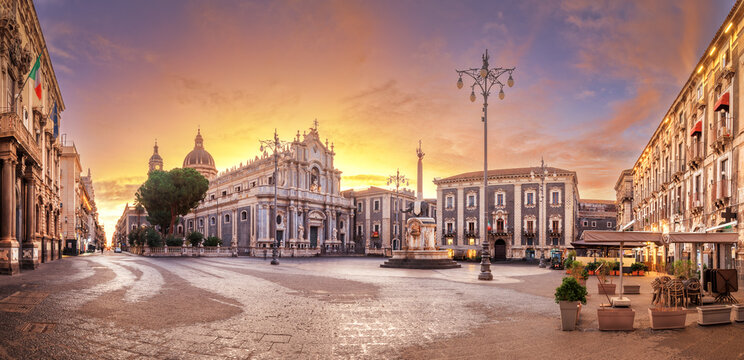 Catania, Sicily, Italy from Piazza Del Duomo - Powered by Adobe