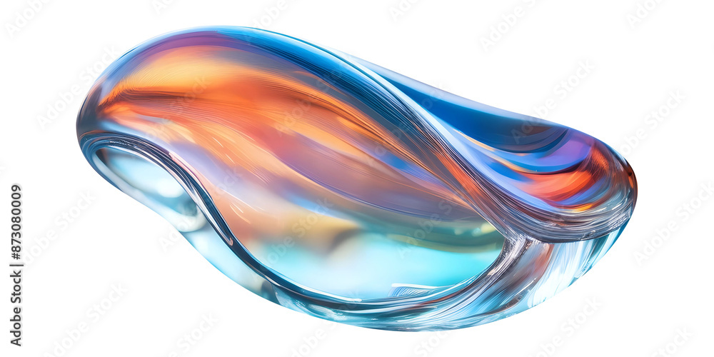Aufkleber light blue abstract transparent object that blends seamlessly into its background