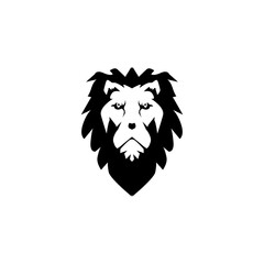 The lion icon is black on a white background.