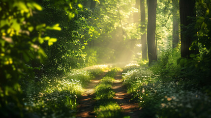 Fototapeta premium Time spent in nature is always well spent, offering the opportunity to rest, reflect and connect with the world around you.