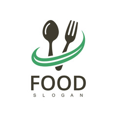 Fototapeta premium Food logo. Icon and label for design menu restaurant or cafe