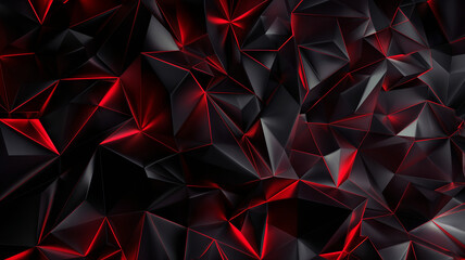 Naklejka premium Abstract background with red and black triangles