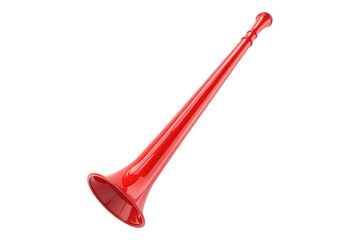 Red vuvuzela isolated on transparent background