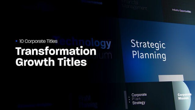 Transformation Growth Titles | 10 Motion Titles with Control Panels