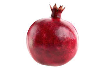Red pomegranate isolated on transparent background