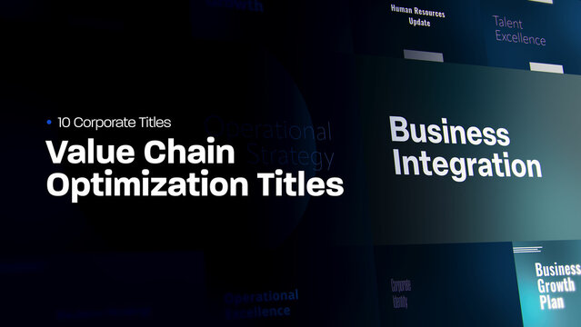 Value Chain Optimization Titles | 10 Motion Titles with Control Panels