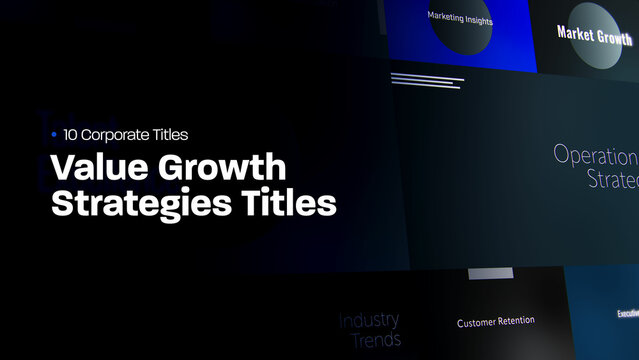 Value Growth Strategies Titles | 10 Motion Titles with Control Panels