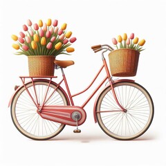 Bicycles and flower baskets