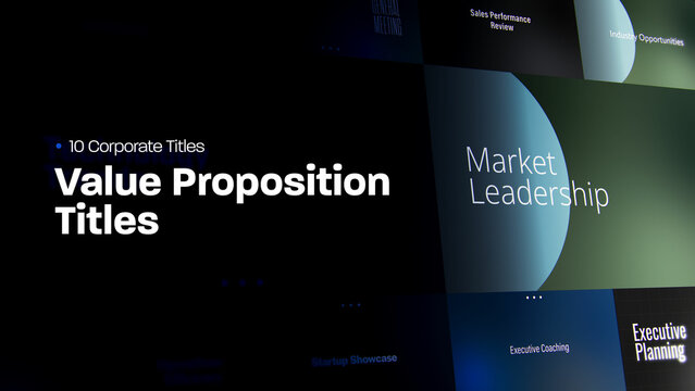 Value Proposition Titles | 10 Motion Titles with Control Panels
