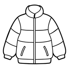 Classic Down Jacket on White Background Timeless Style and Warmth