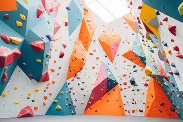Obraz premium Indoor artificial rock climbing colorful walls
