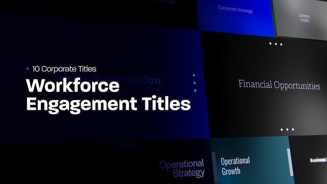 Workforce Engagement Titles | 10 Motion Titles with Control Panels