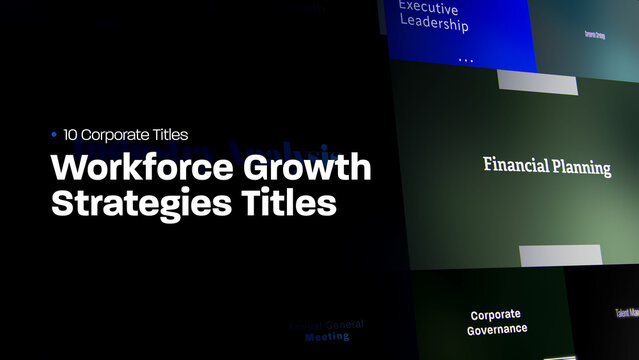 Workforce Growth Strategies Titles | 10 Motion Titles with Control Panels