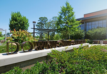 Downtown Cary Park in Cary NC, , a renovated public city park with playgrounds, cafes and community gathering spaces