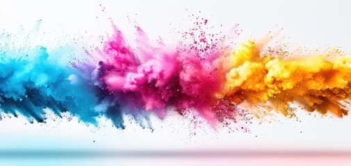 Obraz premium A burst of color and dust create a festive and unique party backdrop