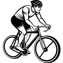 Obraz premium a man doing sport cycling 