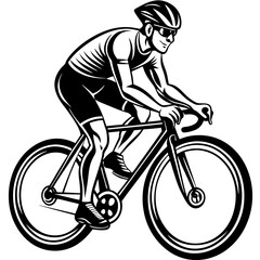 a man doing sport cycling 