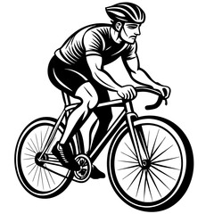 a man doing sport cycling 