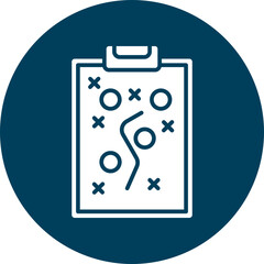 Planning Glyph Circle Icon