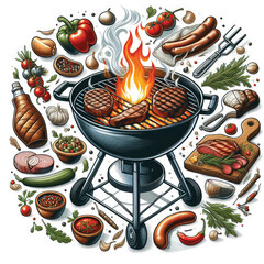Barbecue vector  Adobe Illustrator Artwork