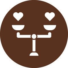 Equality Glyph Circle Icon