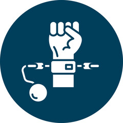 Slave Glyph Circle Icon