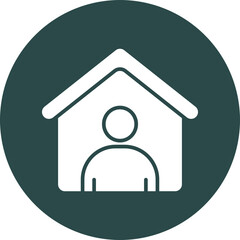 Refuge Glyph Circle Icon