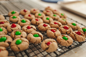 Freshly baked holiday cookies