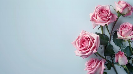 Floral spring banner with roses