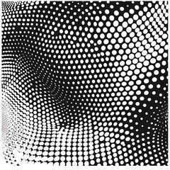 Abstract Background with White Polka Dots on Black