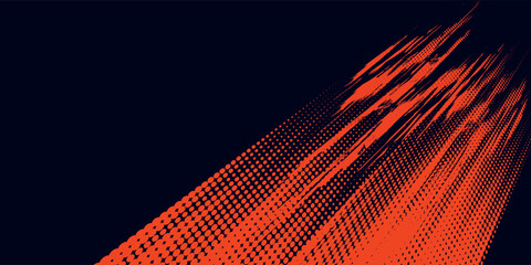 Halftone dots red and blue color pattern gradient grunge texture background. Dot pop art comic sport style vector illustration.