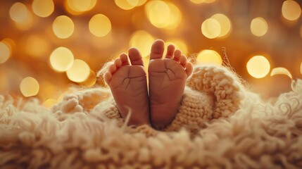 baby feet with a heartshaped background, celebrating new life and love