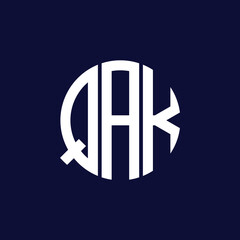 Obraz premium qak circle logo design