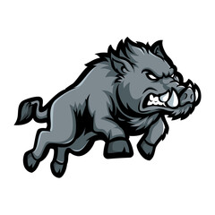 Fototapeta premium Wild hog or boar mascot