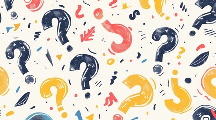 Colorful Question Marks Pattern